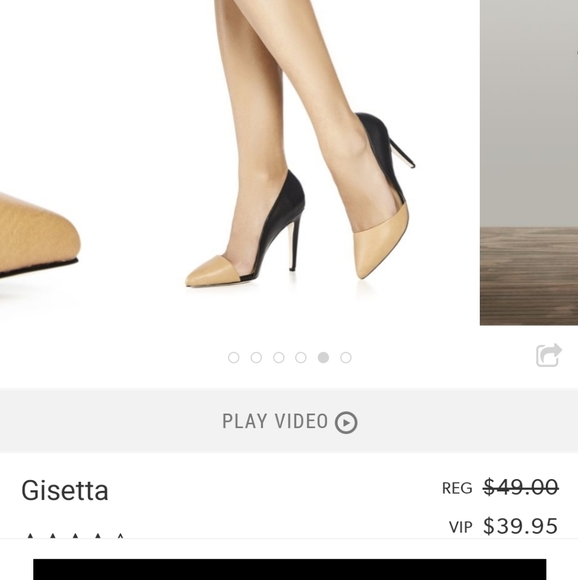 SOLD! JustFab Gisetta Black/Nude(Tan) - Picture 9 of 9